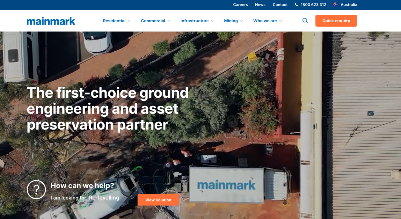 Mainmark Logo Mainmark Underpinning, Subsidence Repair, Re-levelling, Void Filling ...